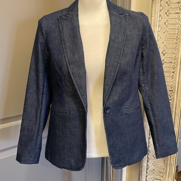 TALBOTS stretch denim blazer 🆕 - Picture 1 of 8